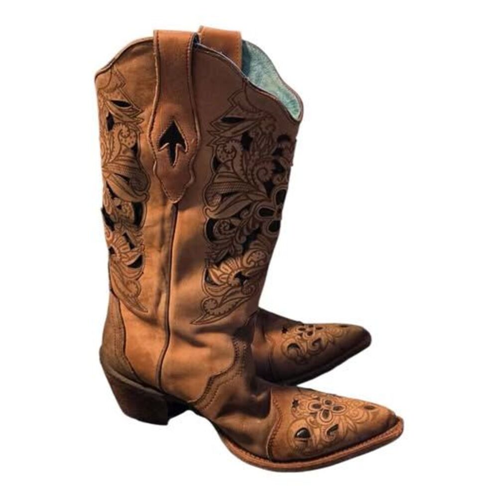 Corral laser cut cowboy boots